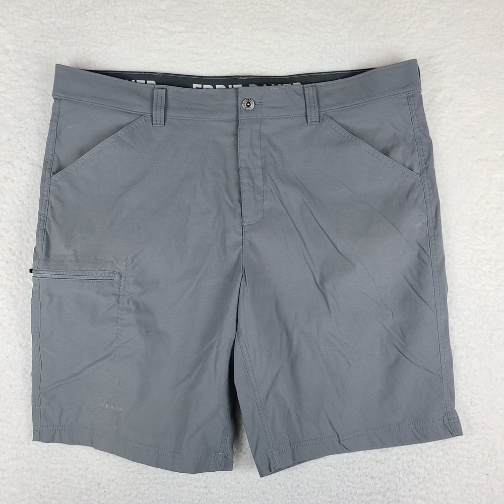 Eddie Bauer Rainier Shorts Mens 40 Gray 10" Inseam Hybrid Chino Performance Golf